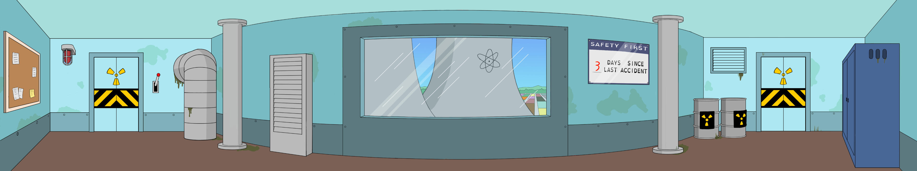Hallway Pan, "The Simpsons" Style