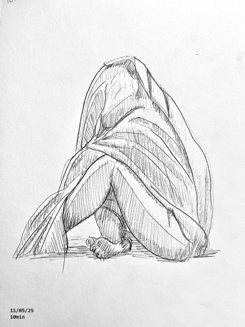 10 Minute Cloth Study, Pencil, 11/05/25